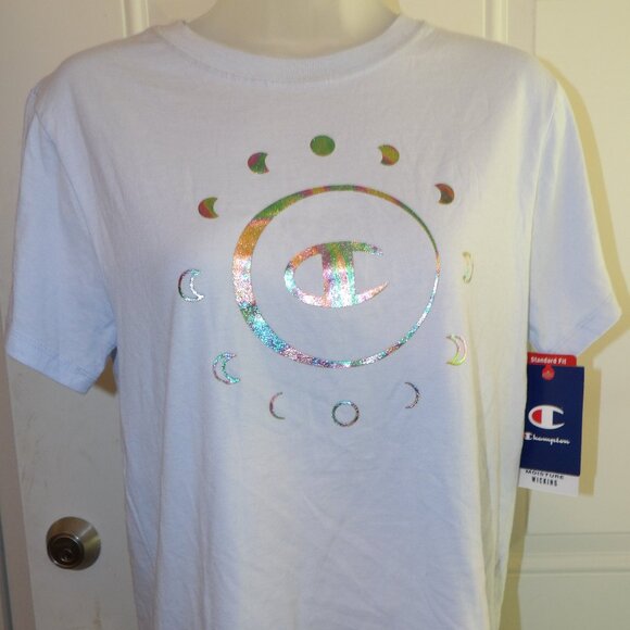 Champion Tops - Light Blue Champion Tee Shirt Size Small